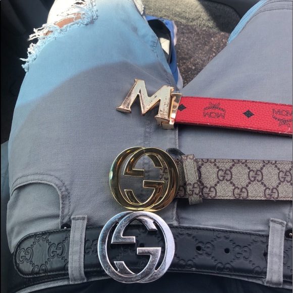 2 Gucci belts 1 MCM - Picture 1 of 1
